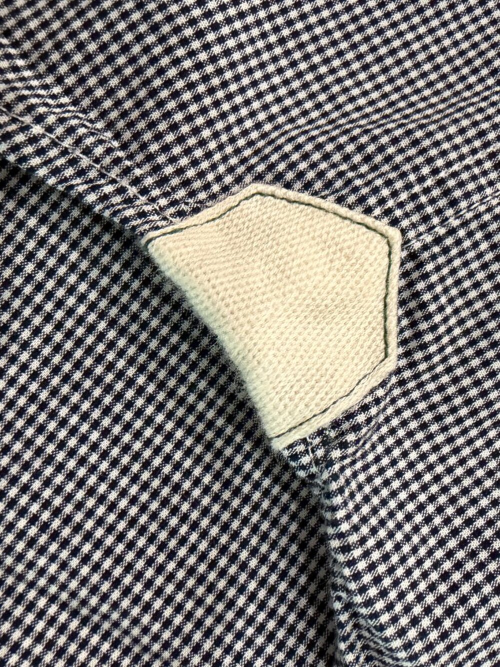 Lacoste Men's Regular Fit Gingham Poplin Shirt White Navy Blue- Size L - Picture 9 of 9